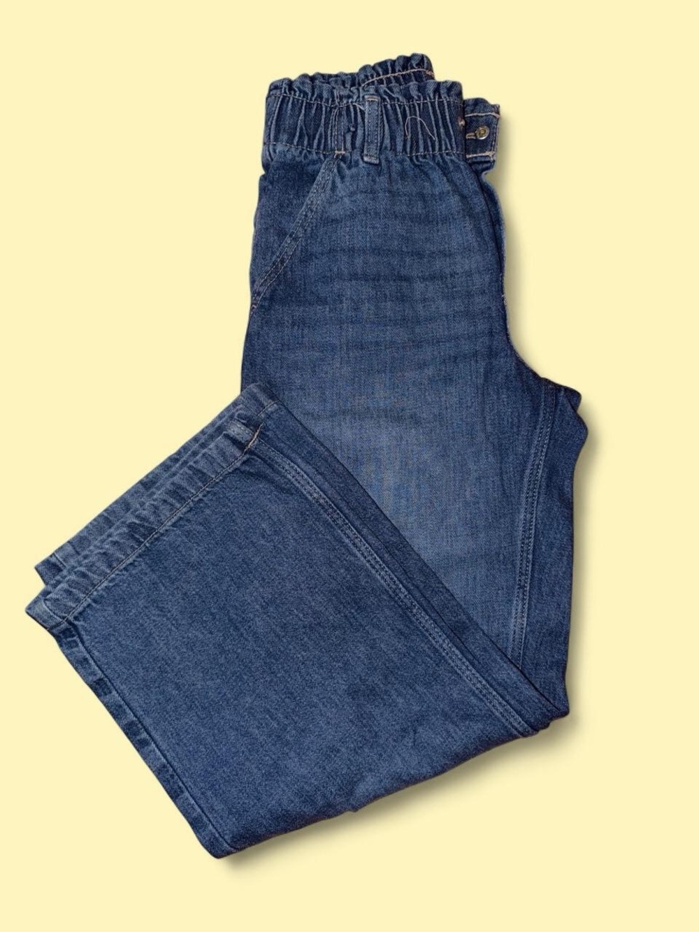 H&M Girls/Boys Dark Blue Denim Elastic Waist Jeans